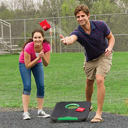 EastPoint Sports Go! Gater Cornhole – Light-Up and Travel Versions – Easy Storage & Light-Weight – Perfect for Outdoor and Indoor Play - style: Standard Board - Black/Green