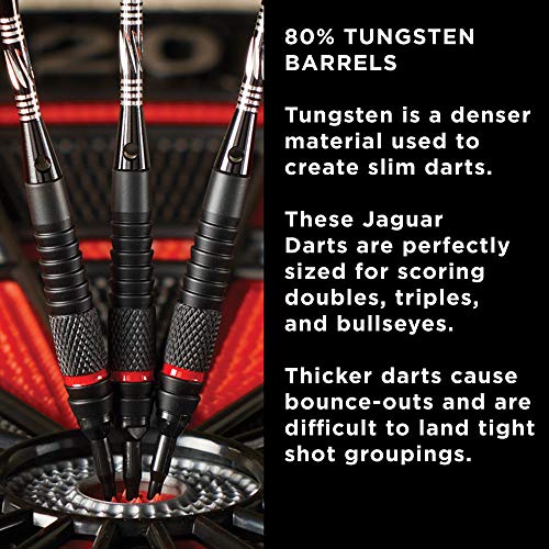 Viper Jaguar 80% Tungsten Soft Tip Dart Set with Case, 18 Grams - style: Fine Knurling