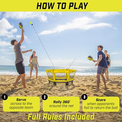 GoSports Pickle 360 Game Set – Pickleball Without a Court – Outdoor Lawn, Beach, and Backyard Paddle Ball Game - style: PRO