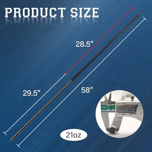 Carbon Fiber Pool Cue Stick Low Deflection Shaft Professional Billiard Cue Stick with Hard Case and Accessories,12.5mm Tip, 58",20OZ 21OZ
