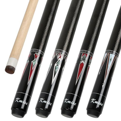 Kmise Pool Stick Set of 4, 58" Canadian Maple Pool Cue Sticks for Adults, 18 19 20 21oz Professional Billiards Pool Cue for Bar House Pool Table Sports - color: 4 Sets (New)