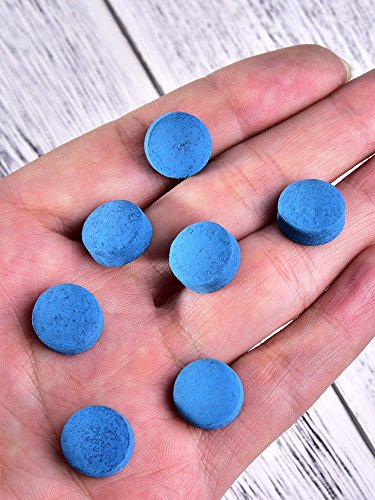 Jetec 30 Pieces Billiard Pool Cue Tips 13 mm Blue Pool Stick Tips Replacement Kit with Storage Box for Snooker Supplies