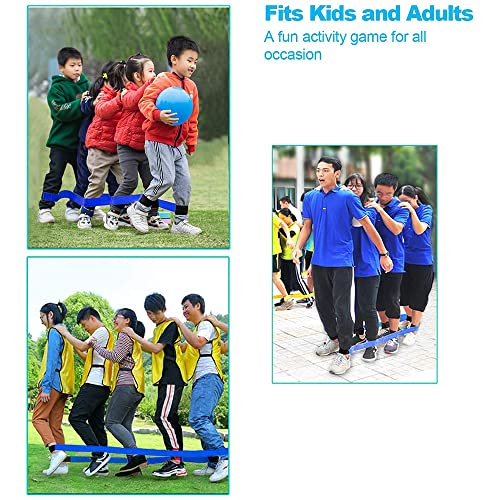5 Legged Race Bands, Field Day Games for Adults and Kids Picnic Family Reunion Backyard Games Team Building Games, Giant Games for Yard, Lawn, Camping, Beach (Yellow) - color: Yellow