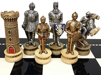 32 Piece Themed Set of Chess Men Pieces - NO Board (Armored Knights)