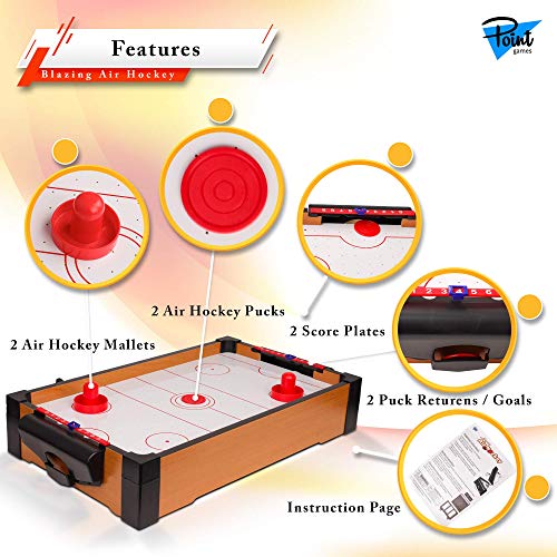 Point Games Hockey Table, Mini Table Games for Kids, Arcade Game for Boys & Girls, Great Gift fro Children Ages 3+ - style: Air Hockey
