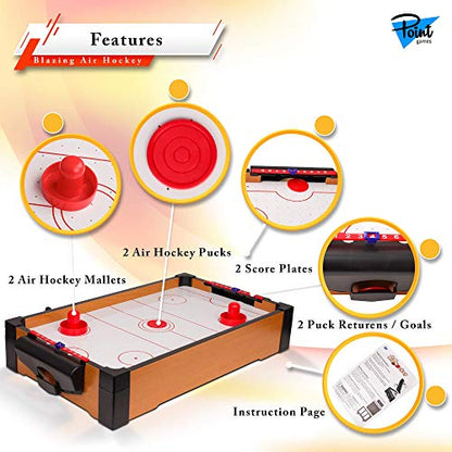 Point Games Hockey Table, Mini Table Games for Kids, Arcade Game for Boys & Girls, Great Gift fro Children Ages 3+ - style: Air Hockey