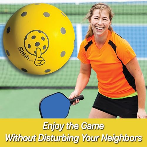 Quiet Foam Pickleballs | Great for HOA’s | Quiet Play in Noise-Sensitive Areas | Safe for Practicing Wall-Drills in Your Home or Office | Durable and Long Lasting | 100s of Smiles in Every Ball - style: 12-Pack