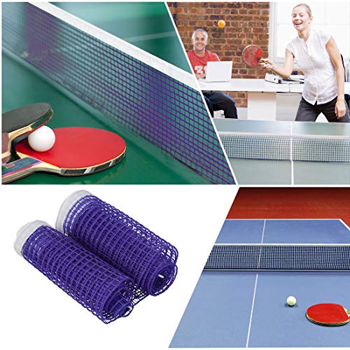 uxcell® Nylon Replacement Table Pingpong Sports Tennis Mesh Net w Pull String Blue