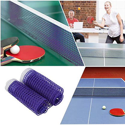 uxcell® Nylon Replacement Table Pingpong Sports Tennis Mesh Net w Pull String Blue