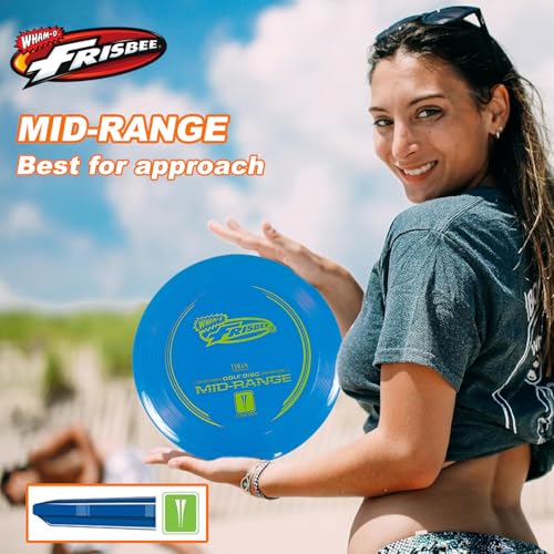 Wham-O Frisbee Disc Golf Set Includes Driver, Mid-Range & Putter, PDGA Approved Golf Disc Toss Game Set 3 Pack Outdoor Disc Game for Recreation Play Backyard Beach Park Tailgates