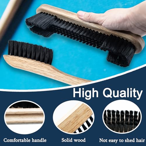 Pool Table Brush for Felt, Pool Table Cleaning Kit with Pool Cue Shaft Cleaning, Pool Cue Smoother and Burnisher, Cloth and Pool Stick Slicker, Ferrule Polishing Cotton Billiard Pool Accessories