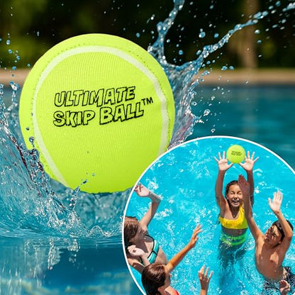 Activ Life The Ultimate Water Skip Balls, Water Bouncing Ball for Swimming Pool, Beach Toys for Friends, Family, Kids and Adults - style: Tennis