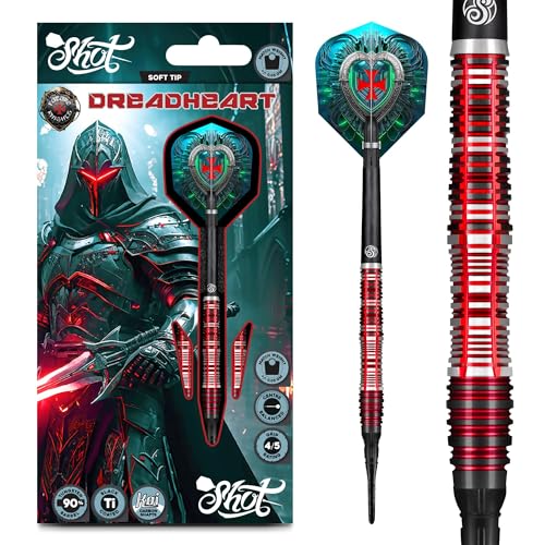 Future Knights Dreadheart Soft Tip Dart Set | 90% Tungsten Professional Darts for Electronic Dartboard | for All Skill Levels | Soft Tips for Electronic Boards | Made in New Zealand