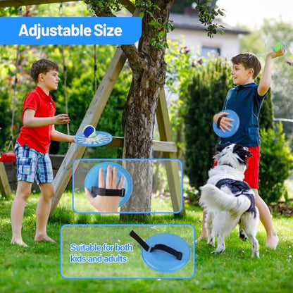 ANNKIE Kids Toys Toss and Catch Ball Set Game with 4 Paddles 4 Balls,Beach Toy Pool Toy Outdoor Yard Game for Kids Ages 3-12,Toys for Toddlers Age 3-5, Gifts for 3 4 5 6 7 8 9 10+ Year Old Boys Girls