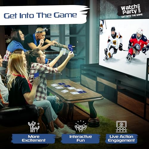 WATCH PARTY GAMES Puck Drop Live Hockey Card Game for Sports Fans, Party Nights & Family Fun