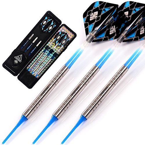 CUESOUL Soft Tip Darts Set Plastic Tip with Dart Case - color: 18g-Tungsten
