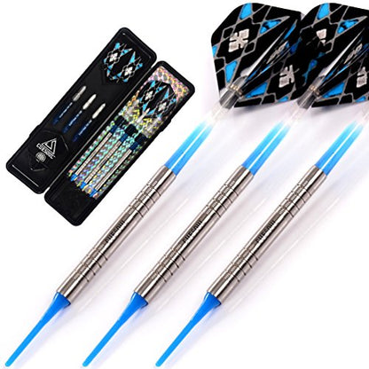 CUESOUL Soft Tip Darts Set Plastic Tip with Dart Case - color: 18g-Tungsten