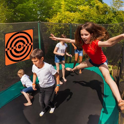 jumpfly Trampoline Games Target Board for Kids Trampoline Accessories with 10 Stick Balls - Indoor Outdoor Backyard Sport Fun Play Game for Kids