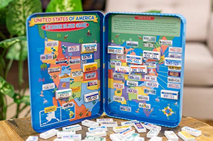 Bendon TS Shure License Plate Games Magnetic Activity Tin with Foam Magnet Sheet 50519 - style: License Plat Game Tin