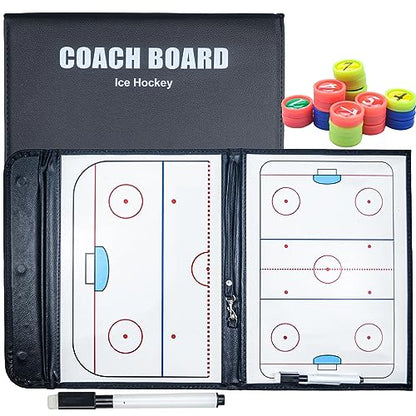 Joyeee Ice Hockey Tactics Board for Kids & Adults, Magnetic Coaching Board, Ice Hockey Equipment for Men, Boys and Ice Hockey Enthusiast, Christmas Ice Hockey Gifts for Men Father - color: #04 Folding Ice Hockey Board
