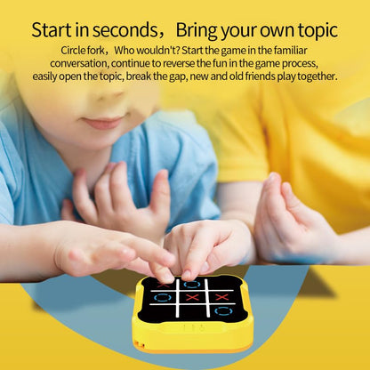 Tic Tac Toe, 4 in 1 Handheld Educational Game Machine, Electronic Tic Tac Toe Game for Education and Memory Growth, Home, Toy Board Game for Kids and Adults (Yellow) - color: Yellow