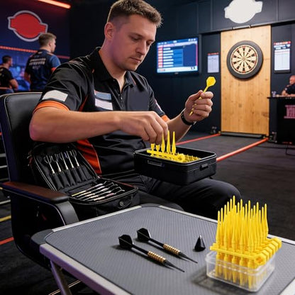 Foilswirl 60 Pcs 2ba Electronic Dart Tips Plastic Dart Tips - Universal Plastic Soft Tip Points - color: Yellow