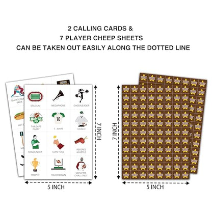 Football Bingo Cards, Football Bingo Games for 24 Players, Sports Games for Family Friends Large Group Activities, Birthday Party Favors Supplies Decorations(26) - style: Football