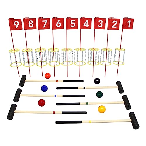 Deluxe Flag Croquet Golf Game Set - size: 6 Player Set