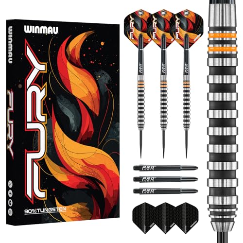 WINMAU Fury 18-20 Gram Tungsten Softip Darts Set with Prism Flights and Vecta Shafts (Stems) - style: 22g
