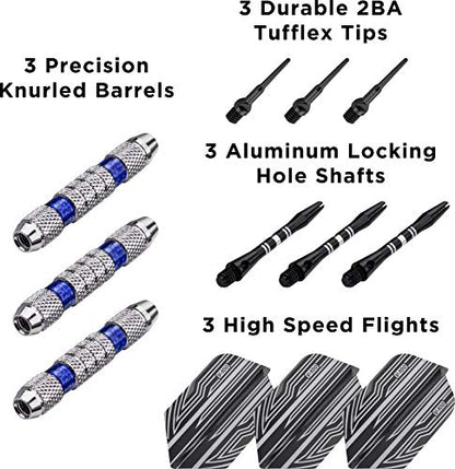 Viper Wind Runner Soft Tip Darts, 18 Grams - color: Blue Rings