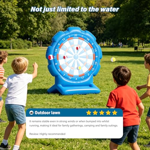 Best Pool Toys for Kids Teen Adult, Inflatable Dart Board Toss Pool Games with 10 Sticky Balls, Swimming Pool Floats Toys for Yard, Beach, Indoor & Outdoor Play, Summer Party Birthday Gift Age 4-12