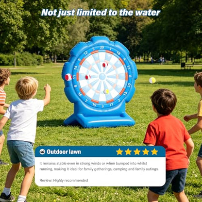 Best Pool Toys for Kids Teen Adult, Inflatable Dart Board Toss Pool Games with 10 Sticky Balls, Swimming Pool Floats Toys for Yard, Beach, Indoor & Outdoor Play, Summer Party Birthday Gift Age 4-12