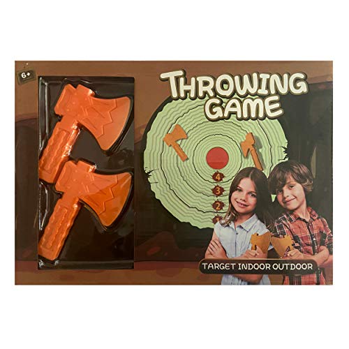 Geospace Axe Throwing Game for Indoor or Outdoor Backyard Target Play for Kids & Adults - Perfect for Kid Birthday Parties, Adult Game Night or Family Fun Activity