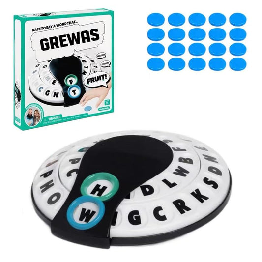 Starts with/Ends with Word Game, 2026 New Spin & Shout Word Game, First Letter Last Letter Game with 20 Tokens, The Fast-Paced Family Party Game - Choose a Category & Race Against The Time