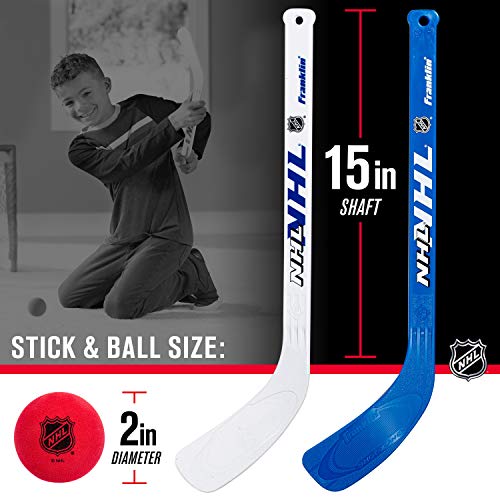 Franklin Sports Mini Hockey Rink Set - Half Rink Knee Hockey Goal, Mini Sticks, and Ball Set - Indoor Mini Hockey Rink - Official NHL Licensed