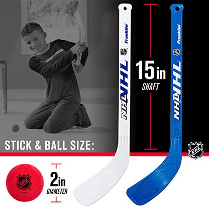 Franklin Sports Mini Hockey Rink Set - Half Rink Knee Hockey Goal, Mini Sticks, and Ball Set - Indoor Mini Hockey Rink - Official NHL Licensed