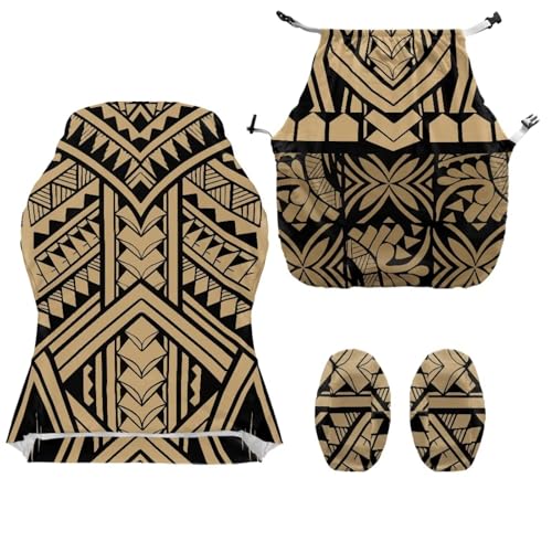 Boho Brown Aztec Gaming Chair Covers Slipcovers Scratch Resistant Non Slip Washable Slipcover for Office & Rotating Chairs Soft Breathable Computer Chair Cover with Armrest Covers for Gamer - color: Boho Brown Aztec
