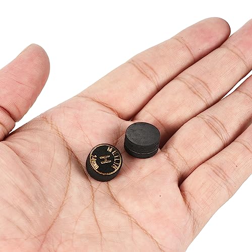 M METERXITY Pool Cue Tips - Laminated Billiard Cue Tips Multiple Layer Faux Leather Apply to Pool Cues/Snooker - size: 14mm, style: Hard