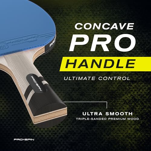 PRO-SPIN Ping Pong Paddles – ITTF Approved Professional Table Tennis Rackets with Carbon Fiber for Superior Control | 7-Ply Blade, Premium Rubber, 2.0mm Sponge - color: 1-Pack | Blue