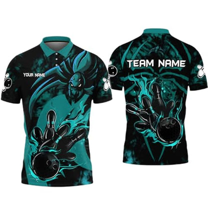 GABITA Personalized Bowling Jerseys for Men, Custom Bowling Shirts, Funny Bowling Shirts Gift for Bowler Team Player - color: A19