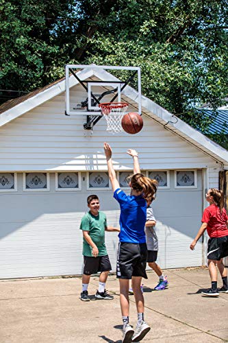 Silverback NXT 54" Wall Mounted Basketball Hoop, Indoor / Outdoor Basketball Hoop with QuickPlay Design - color: Blue-Black
