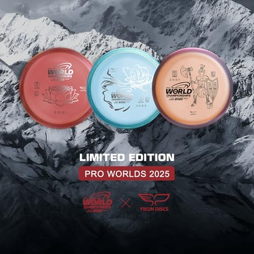 Yikun Midrange Disc Golf Discs|Pro Worlds 2025 Limited Edition|Overstable Mid-Range Discs Golf 170-176g| Technical Approach Disc for Wooded Courses in Premium Plastic - color: Pro Worlds 2025
