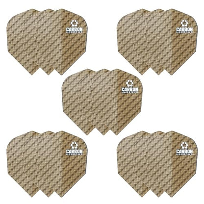 Harrows Carbon Dart Flights | 5 x Sets Darts Flights (15 Flights Total) I 100 Micron Dart Flights I Premium Extra Strong Made in UK I Professional Darts Accessories I Gold Dart Flights - color: Gold