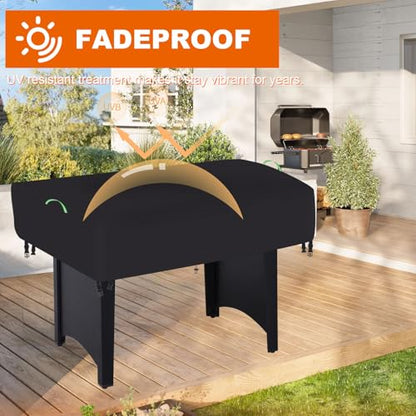 Air Hockey Arcade Table Cover,Heavy Duty 600D Oxford Covers for Hockey Game Table/Foosball and Game Soccer Table ,Outdoor Waterproof,Rain, Snow and Wind-Proof (Black, 48*24*20in) - size: 48*24*20in