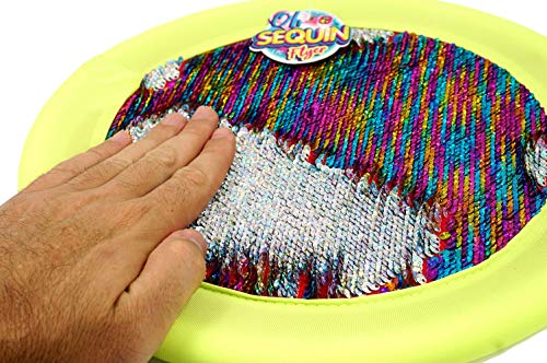 JA-RU Sequin Flyer Soft Frisbee-Disk Toy (1 Frisbee Assorted) Flying Disc for Kids and Adults, Boys and Girls. Beach Pool Indoor and Outdoor Throwing Games. Birthday Gifts - size: 1 Unit
