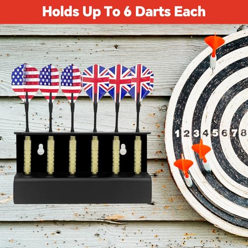 Black Acrylic Dart Holder Wall Mount, Stylish Display & Storage Solution for 12 Darts (Darts Not Included)