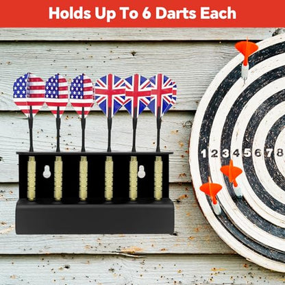 Black Acrylic Dart Holder Wall Mount, Stylish Display & Storage Solution for 12 Darts (Darts Not Included)