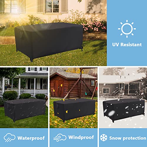 Outdoor Dining Table Cover, 72 Inch Rectangle Patio Dining Table Covers, Waterproof Outside Table Cover Furniture Covers - 72 X 36 X 28 Inch - size: 72"L x 36"W x 28"H