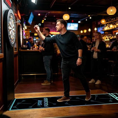 Darts Dartboard Mat | Non-Slip with Launch Line, Crystal Velvet, Portable, Darts Protective Mat | Games Room, Tournament, Sports Club, Office, Rest Room, - size: A