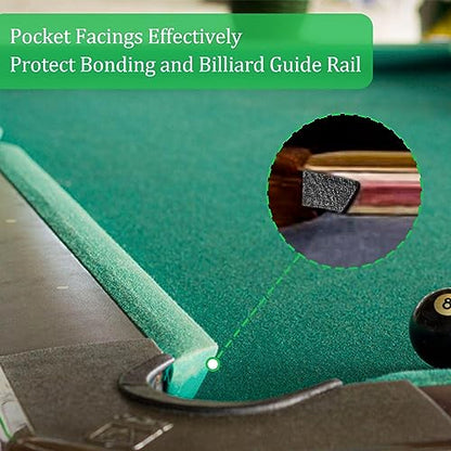 Podoy 8ft Pool Table Replacement Kit, Pool Table Bumpers (Set of 6) with Felt Cloth/Cushion Facings (Set of 12) for Billiard Rail Rubber Bumpers Home & Pro Use Billiard Rail & Pocket Accessories - color: PINK WITHOUT CLOTH